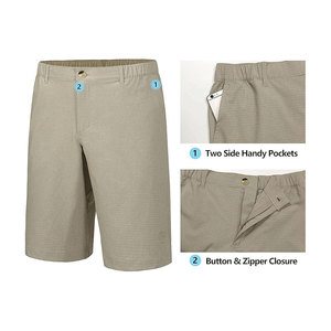 Shorts d'été pour hommes de marque de luxe, séchage rapide, taille élastique, style décontracté, business, golf, streetwear, 100% polyester - Product Image 4
