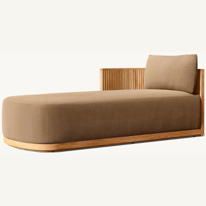 Chaise longue en teck en promotion, équipée d'un confortable matelas en mousse, idéale pour l'extérieur. - Product Image 4