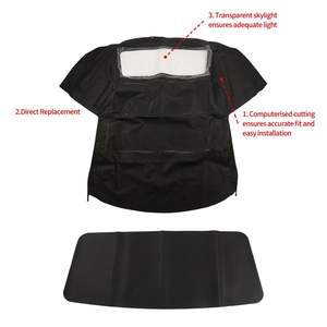 Capote cabriolet pour Chevy Camaro & Pontiac Firebird 1994-2002 Noir avec fenêtre en plastique CC03823 - Product Image 1