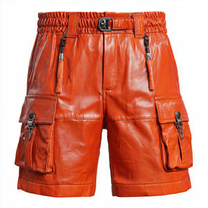 Pantalones Cortos de Ciclismo para Hombre, de Piel Sintética y Lana, Ecológicos, de Alta Calidad, con Cordón en la Cintura, Estilo Urbano - Product Image 2