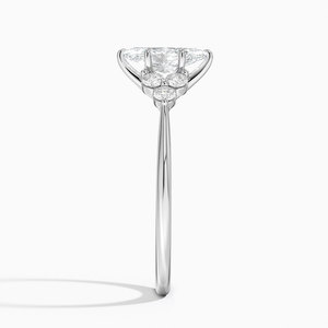 Anillo BOJ 0132 con Corte Marquesa, Plata 925, Anillo Solitario de Diamantes Luxe Melody con Engaste de Garras, 2ct, Color D, VVS1, Moissanita, Certificado GRA - Product Image 3
