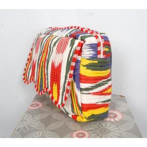 Bohemian Cotton Tassel Pattern Zipper Closure Eco-Friendly Lightweight Multi-Purpose Portable Cosmetic Bag Makeup Organizer - Product Image 3