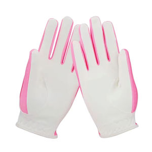 Guantes de Golf de Microfibra Blancos y Rosas, Transpirables, con Cierre de Velcro, Unisex, para Deportes - Product Image 2