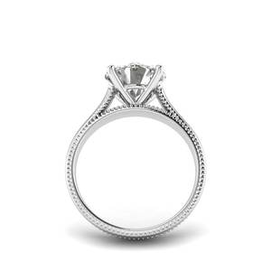 AJRETAIL Белое золото шипованное 3 карата лабораторное выращенное кольцо с бриллиантами F цвета VVS2 прозрачное сертифицированное IGI - Product Image 3