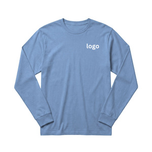 Camiseta Lisa de Manga Larga al por Mayor, 100% Algodón Peinado, Cuello Redondo, Personalizable con Logotipo, Camisetas para Hombre, Camiseta de Peso Pesado - Product Image 2
