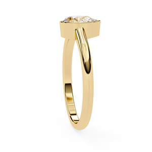 Bague de fiançailles solitaire tendance en or jaune massif 9 carats avec diamant de laboratoire taille poire brillant 0,60 ct E VVS certifié IGI - Product Image 3