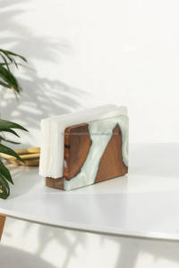 กล่องทิชชูทำจากไม้เรซินสวยงามดีไซน์เรียบง่ายสำหรับบ้านห้องครัวร้านอาหารโรงแรมส่งออกจากโลก Falak - Product Image 5