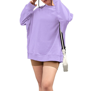 <b>Men</b> Regular Solid Polyester/Cotton Oversized Streetwear Eco-Friendly Crewneck Drop Shoulder Fleece Sweatshirt Custom Sweatshirt - Product Image 1