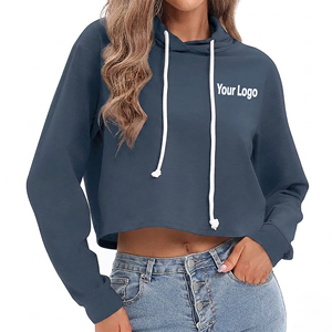 Sudaderas y Hoodies para Mujer al por Mayor, Otoño-Invierno, Sólidas, Transpirables, Cómodas, Ligeras, con Forro y Logotipo Frontal - Product Image 1