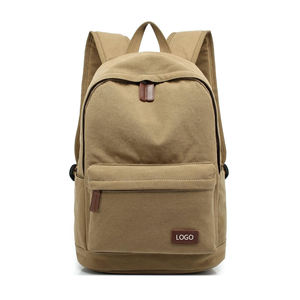 <b>Canvas</b> Casual <b>Backpack</b> Unisex Softback 20-37L Zipper Closure Daily Use Functional Interior Pocket - Product Image 1