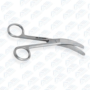 Tijeras Busch para cordón umbilical de acero inoxidable de uso profesional, equipo sanitario de punta roma, fuente de alimentación manual - Product Image 3