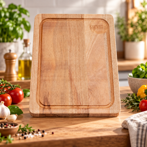 Tabla de Cortar Rectangular de Madera Natural Resistente JAYA MATA JM580, con Ranura para Jugo, Apta para Lavavajillas, 2 cm de Grosor, para Carne y Verduras - Product Image 4