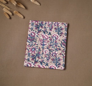 Carnet de notes en tissu Sanganeri rose, couverture rigide, papier fait main sans acide, motif floral, cousu à la main, 120 GSM, cadeau pour le bureau, l'école - Product Image 5