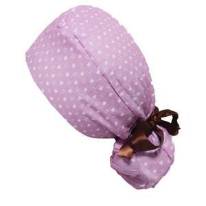<b>Plain</b> And Simple Private Logo Printed Silk Satin Lined Nursing Scrub <b>Caps</b> Hats Bonnet Bouffant Surgical Nurse Scrub Hats - Product Image 6