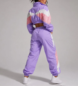 Conjunto Deportivo para Hombre con Bloques de Color, Chaqueta Corta, Pantalones Jogger de Manga Larga, Transpirable, Ecológico, 100% Poliéster, Ligero - Product Image 2