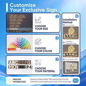 Letrero LED Personalizado LC para Negocios, Letrero Acrílico Retroiluminado, Logotipo de Marca Empresarial, Letrero LED Iluminado para Negocios, Salón de Belleza y Peluquería - Product Image 4