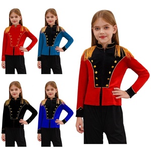 4-16 <span class=keywords><strong>niños</strong></span> Circus Ringmaster Cosplay <span class=keywords><strong>disfraces</strong></span> chaqueta <span class=keywords><strong>de</strong></span> terciopelo banda <span class=keywords><strong>de</strong></span> batería baterista uniforme <span class=keywords><strong>disfraces</strong></span> <span class=keywords><strong>para</strong></span> escenario escuela - Product Image 1