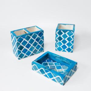 Luxury Mother of Pearl Bathroom Accessories <b>Set</b> Elegant <b>Soap</b> Dispenser MOP Bathroom <b>Sets</b> Premium Home Decor Wholesale - Product Image 2