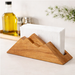 Handcrafted Eco-Friendly Durable Acacia Wood <b>Black</b> Epoxy Resin Rectangle Napkin Holder Modern Rustic River Design <b>Paper</b> Towel - Product Image 3