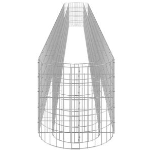 Macetas y jardineras grandes y duraderas de hierro galvanizado plateado tipo gabion. - Product Image 5