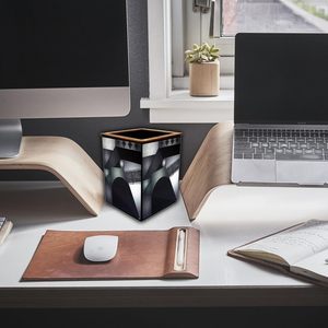 Elegant Premium Quality Enamel Printed Customized Wooden Pen Holder Stylish Office <b>Desk</b> Organizer for <b>Study</b> Table by Tradebyd - Product Image 1