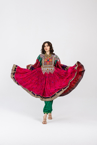 Low Price Afghan Vintage Dresses Top Selling Velvet Material Afghan Kuchi Frock Available in Custom Colors <b>Plus</b> <b>Size</b> Dress - Product Image 6