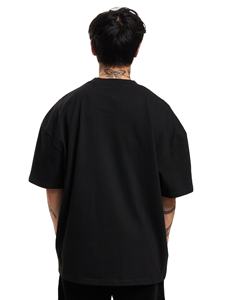 Vente en gros T-shirt à manches courtes en coton surdimensionné personnalisé T-shirt vintage lourd de style décontracté pour hommes respirant - Product Image 2