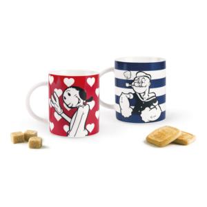 Set di 2 Tazze in Ceramica Porcellana Excelsa Popeye e Olivia da 30 Cl - Product Image 2