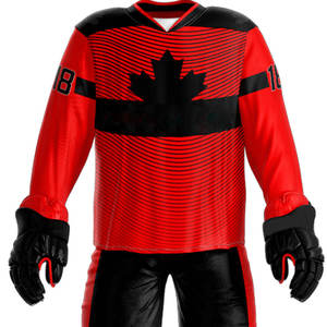 Uniforme de Hockey sobre Hielo Personalizado de Manga Larga, Transpirable, de Poliéster, con Impresión Digital por Sublimación, Tela Personalizada, Unisex - Product Image 4