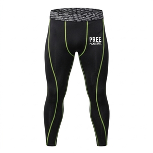 ชุดเสื้อแขนยาวและกางเกงวิ่งออกกำลังกายสำหรับผู้ชาย RTS Custom Athletic Compression - ผลิตจากผ้าถักผสมสแปนเด็กซ์/โพลีเอสเตอร์ เป็นมิตรต่อสิ่งแวดล้อม สีพื้นสำหรับฤดูหนาว - Product Image 5