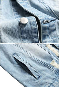 แจ็คเก็ตยีนส์ผู้ชายสีสันตามสั่ง Boomletcorp ปี 2024 สไตล์สตรีทแฟชั่น ทรงสูง แห้งเร็ว ระบายอากาศได้ดี ทนทาน สำหรับฤดูหนาว - Product Image 3