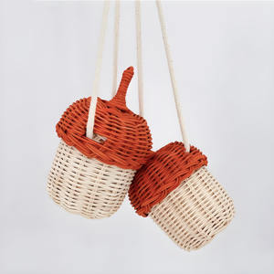 Panier pour enfant en rotin fait main, sacs à jouets pour enfants en forme de gland, ensembles de paniers en fibres durables au prix le plus bas - Product Image 1