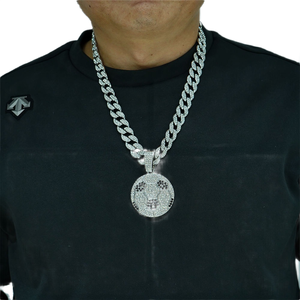 Colgante de Fútbol Jewelux, Plata 925, Chapado en Oro Rosa, con Microincrustaciones, Estilo Lujoso Hiphop, Unisex, para Uso Diario, de la India - Product Image 2