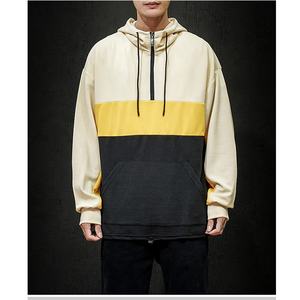 Sweat-shirt à capuche ajusté de haute qualité pour hommes avec broderie personnalisée à motif solide Sweat à capuche à panneau de marque privée polaire d'hiver - Product Image 1