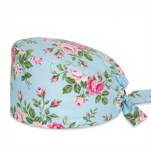 Custom <b>Sunflower</b> Printed Cotton Plaid Elastic Bouffant Scrub Caps Nurse Doctor Surgical Working Hat For Hospital Use - Product Image 6