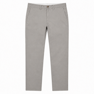 Pantalon Chino Extensible Écologique pour Homme, Coupe Droite, Devant Plat, Taille Moyenne, Respirant, Décontracté, en Coton, Fermeture Éclair, OEM ODM - Product Image 4