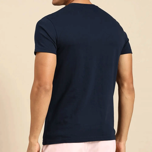 Camiseta de algodón de manga corta con cuello redondo y estampado de árbol para hombre, color azul marino, diseño casual, corte regular, Save Our Home - Product Image 4