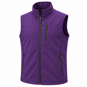 Custom Logo Fashion <b>Men</b> Softshell Winter Zipper Sleeveless Sports Casual Fleece Softshell <b>Vest</b> For <b>Men's</b> - Product Image 1