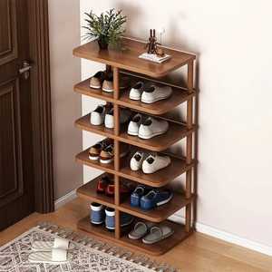 Modern Multi-Layer Wooden Shoe Rack Entryway Space Saving Vertical Shoe Shelf Organizer Minimalist Living Room Storage <b>Stand</b> - Product Image 1