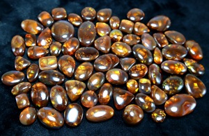 Natural <b>Mexican</b> Fire Agate Smooth Cabochon Mix Shape Fire Agate Loose Gemstones Wholesale for Jewelry Making - Product Image 6