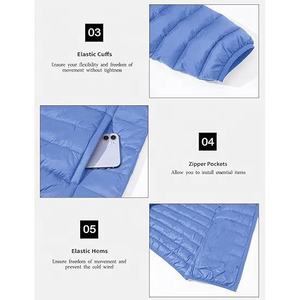 Veste d'hiver matelassée pour homme, style streetwear, 100% nylon, nouveau design, douce et chaude, avec capuche, logo personnalisé, grandes tailles - Product Image 4