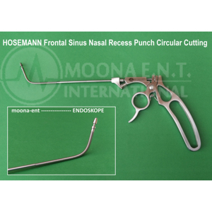 MOONA E.N.T. HOSEMANN Punch de découpe circulaire pour les recoins nasaux et sinusoïdaux, instrument chirurgical ORL manuel, certifié CE ISO13485 - Product Image 1