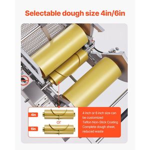Macchina Elettrica per Tortillas con Rivestimento Antiaderente, Automatica, con Due Stampi (4+6 Pollici) per la Produzione di Prodotti a Base di Cereali - Product Image 4