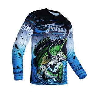 Camisa de Pesca Casual para Hombre, Manga Larga, Estampado por Transferencia Térmica, Protección Solar UPF 50, Secado Rápido, Poliéster, Ropa para Exteriores - Product Image 6