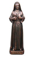 Statue religieuse artisanale Art Déco en résine peinte à la main, Saint Charbel, souvenir catholique, décoration intérieure