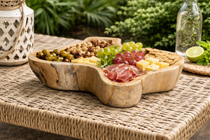 Plateau en racine de teck naturel moderne, artisanal et écologique de luxe ARTERRA - Product Image 2