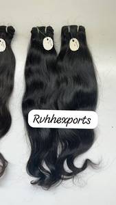 Extensiones de Cabello Humano Virgen Indio RVHHE Sedoso y Liso con Ondas Suaves para Máquina de Encaje de Doble Trama - Product Image 2