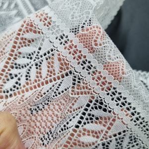 Tela de Encaje Elástica con Diseño Geométrico Festoneado, Ligera, de Nailon y Spandex, 17.5cm, Tejido Elástico para Lencería y Vestidos - Product Image 5