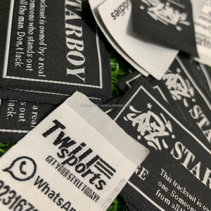 Étiquettes de cou tissées en satin personnalisées avec logo en gros d'usine-Accessoire vestimentaire ajusté à la taille pour tous les vêtements - Product Image 5