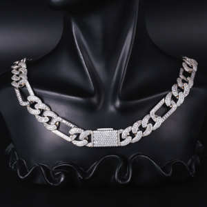 Cadenas de Hip Hop para Hombre, Collar con Diamantes, Totalmente Cubierto de Diamantes - Product Image 1